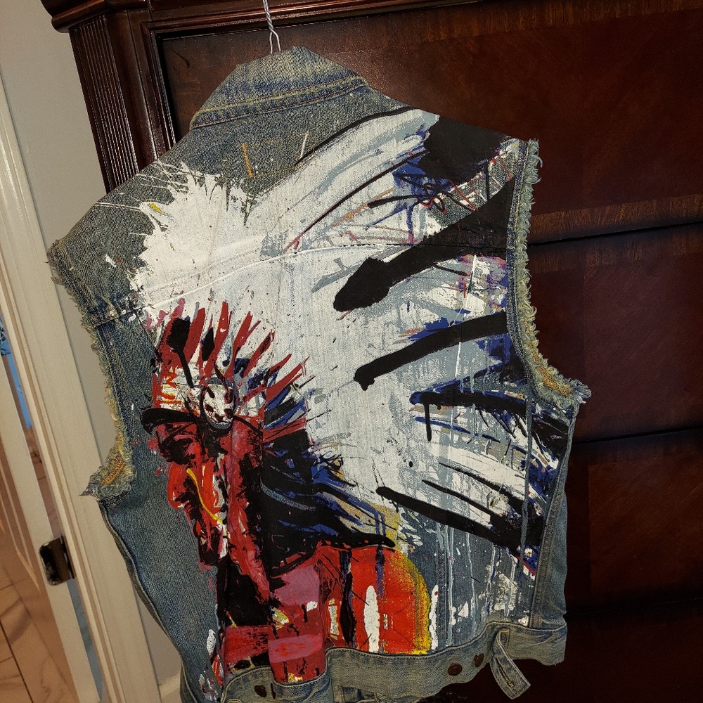 Denim vest men's